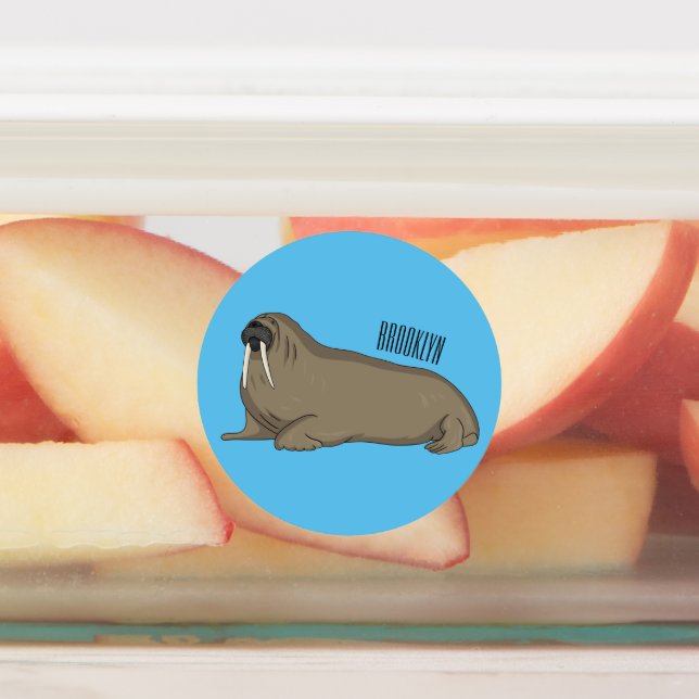 Walrus cartoon illustration  (Affixed)