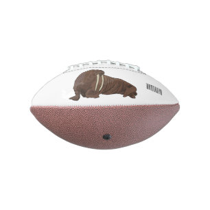 Walrus cartoon illustration american football