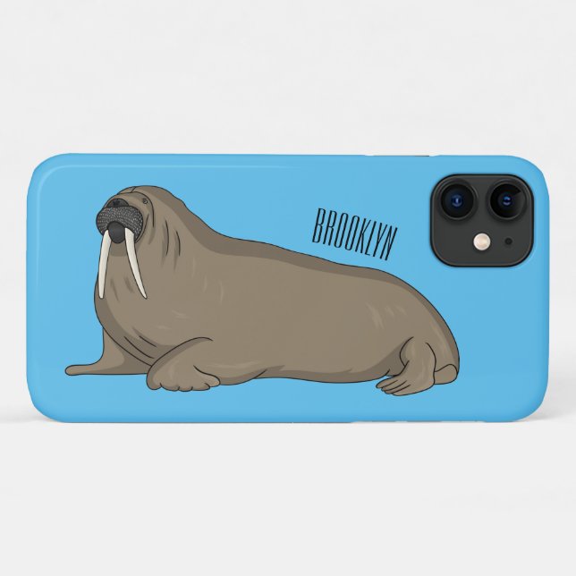 Walrus cartoon illustration Case-Mate iPhone case (Back (Horizontal))