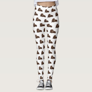 Walrus cartoon illustration leggings