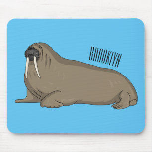 Walrus cartoon illustration  mouse mat