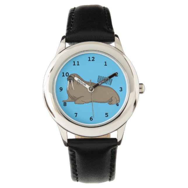 Walrus cartoon illustration watch (Front)