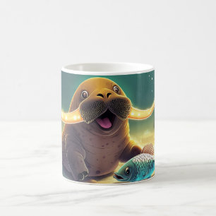walrus Cartoon Style vibrant Cute Colorfull Coffee Mug