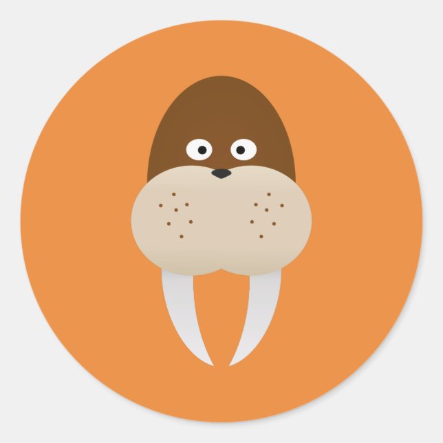 Walrus Classic Round Sticker (Front)