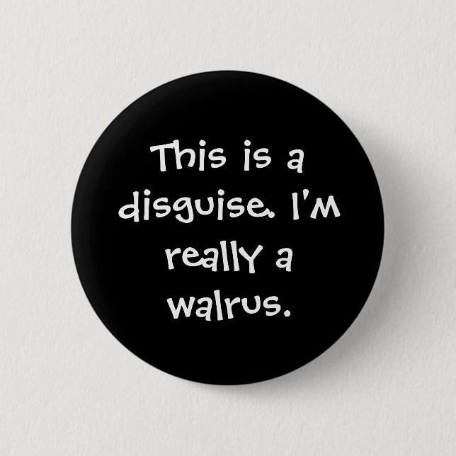 Walrus Costume 6 Cm Round Badge (Front)