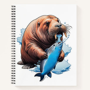 Walrus Fishing In The Sea Notebook