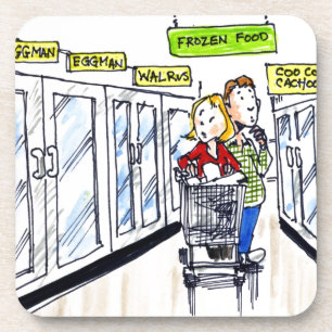 Walrus Frozen Food Section Funny Coaster
