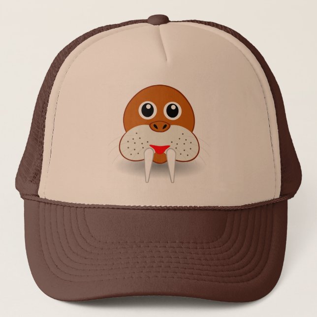 Walrus head cartoon trucker hat (Front)