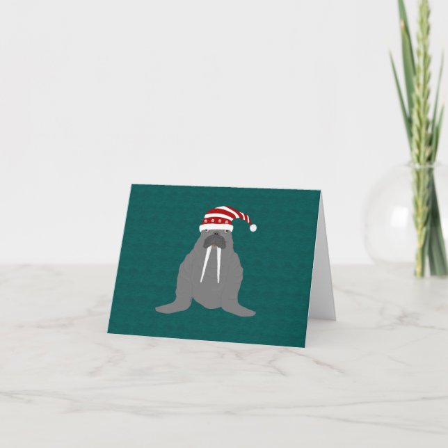 Walrus Holiday Greeting Card (Front)