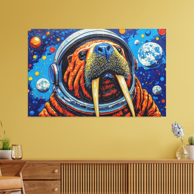 WALRUS IN SPACE-5 CANVAS PRINT (Insitu(LivingRoom))
