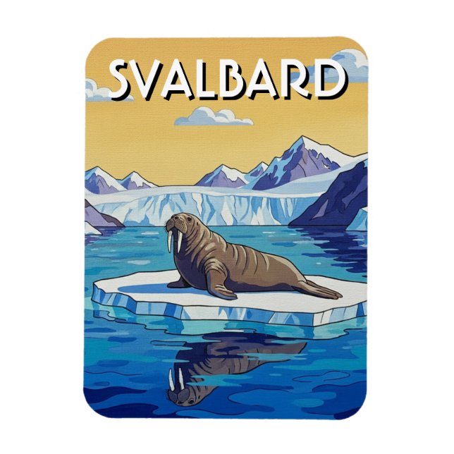 Walrus in Svalbard Norway Magnet (Vertical)
