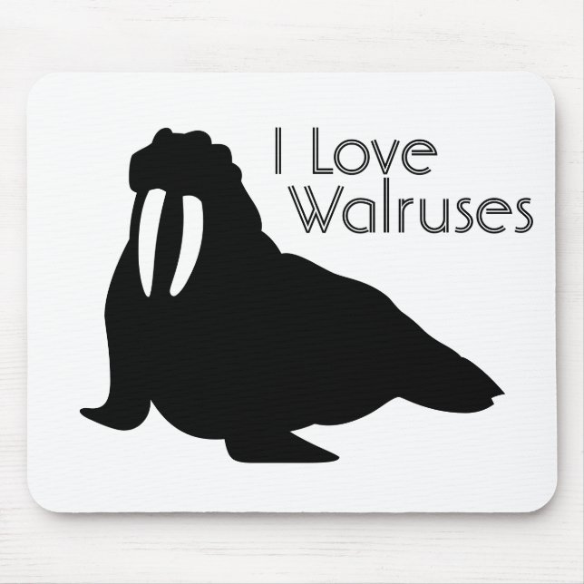 Walrus Love Mouse Pad (Front)