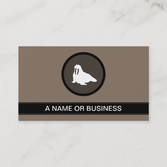 walrus mocha bubble business card (Front)