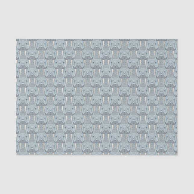 Walrus Moustache Pattern Tissue Paper (Front)