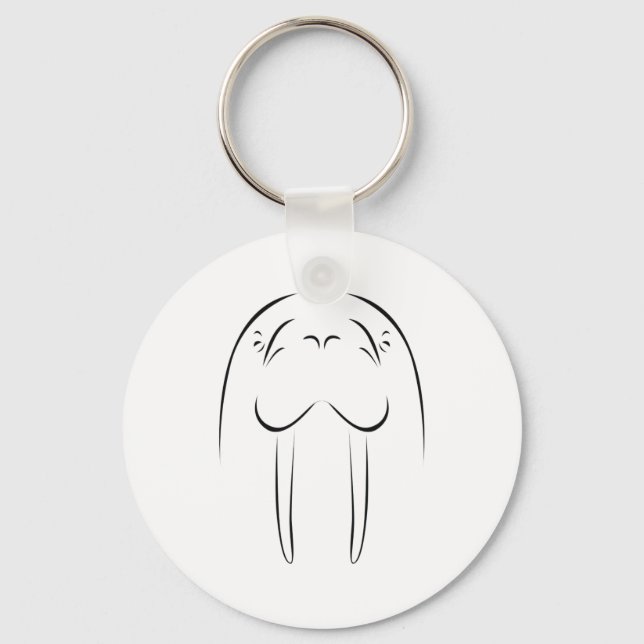 Walrus Outline Key Ring (Front)