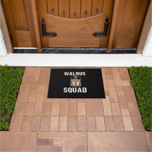 WALRUS SQUAD CUTE FUNNY SEA ANIMAL LOVER DOORMAT