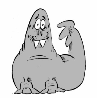 Walrus Statue Standing Photo Sculpture