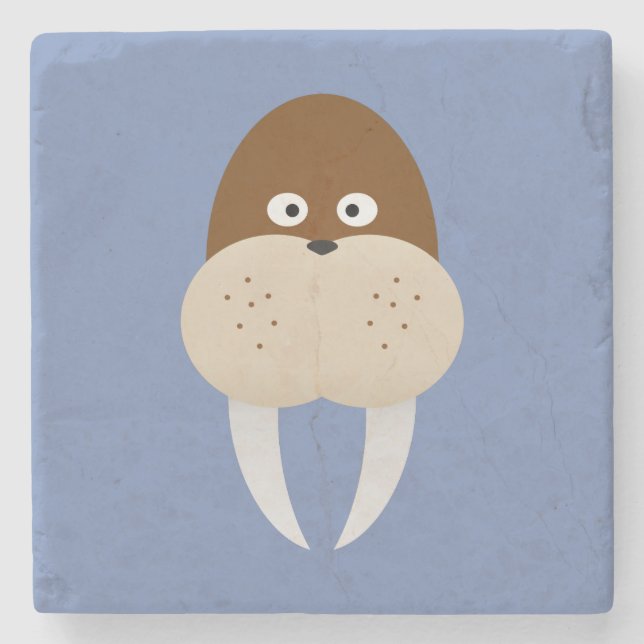 Walrus Stone Coaster (Front)
