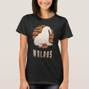 Walrus Vintage Retro Classic Animal Sunset T-Shirt
