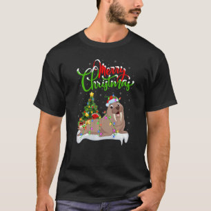 Walrus  Xmas Decorations Santa Walrus Christmas T-Shirt