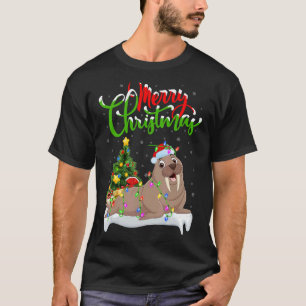 Walrus Xmas Decorations Santa Walrus Christmas T-Shirt