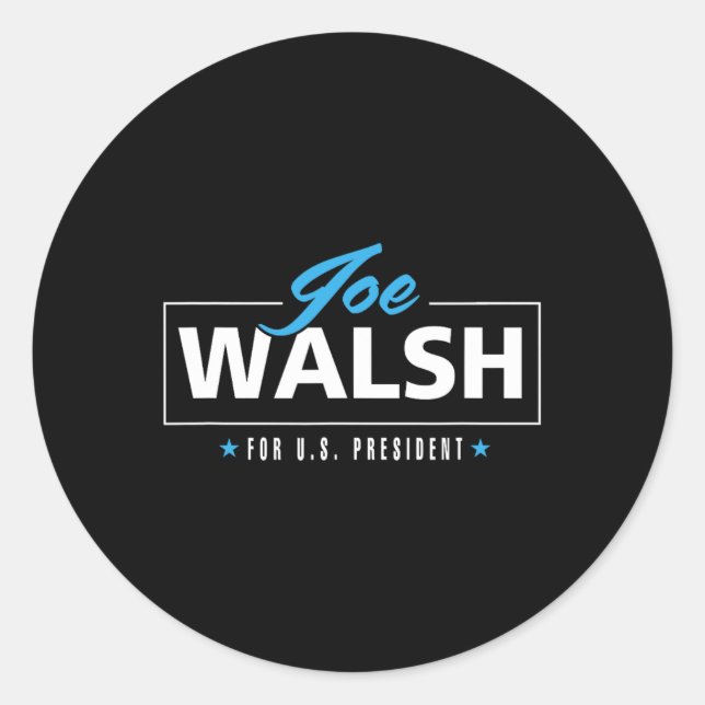 Walsh 2020 For President Defeat Trump  Classic Round Sticker (Front)
