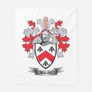 Walsh Coat of Arms Fleece Blanket