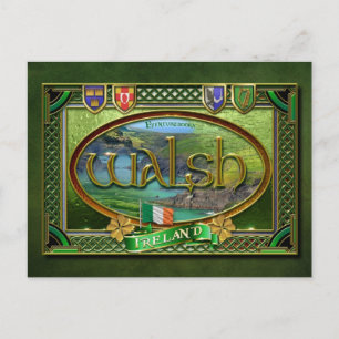 Walsh Family Banner Postcard