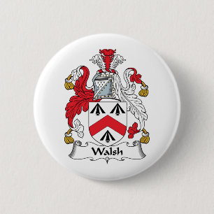 Walsh Family Crest 6 Cm Round Badge