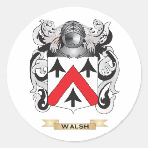 Walsh Family Crest (Coat of Arms) Classic Round Sticker