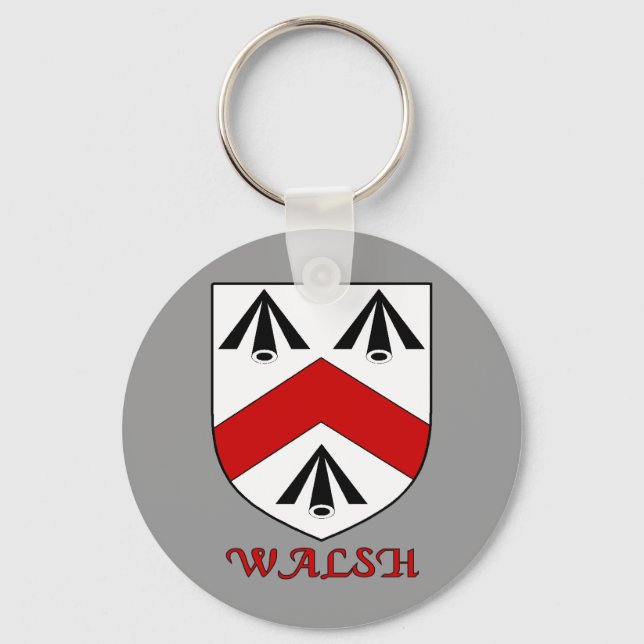 Walsh Family Shield Keychain (Front)