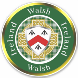 Walsh Irish Shield/Celtic Cross Personalised