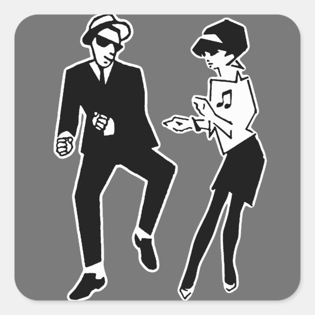 Walt Jabsco & Betty Beat II Square Sticker (Front)