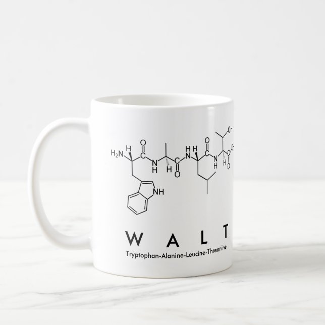 Walt peptide name mug (Left)