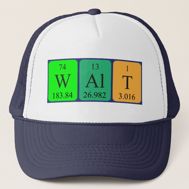 Walt periodic table name hat (Front)