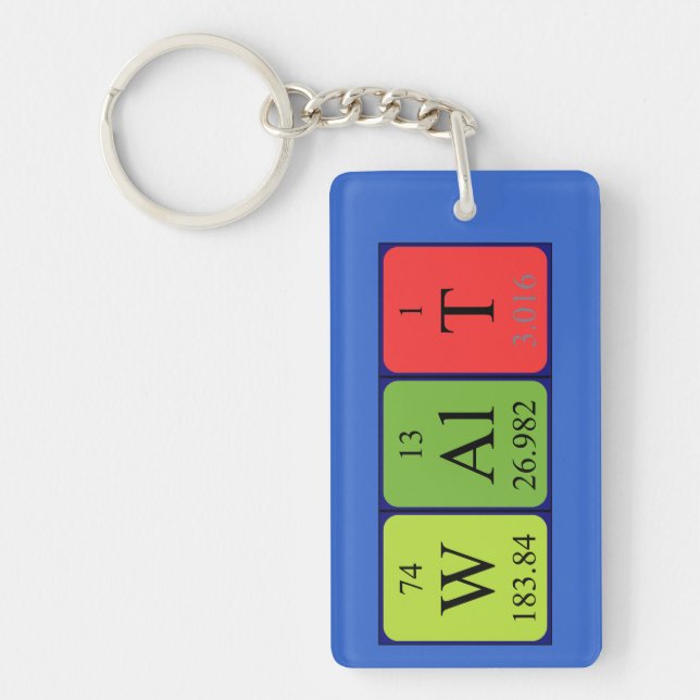 Walt periodic table name keyring (Front)