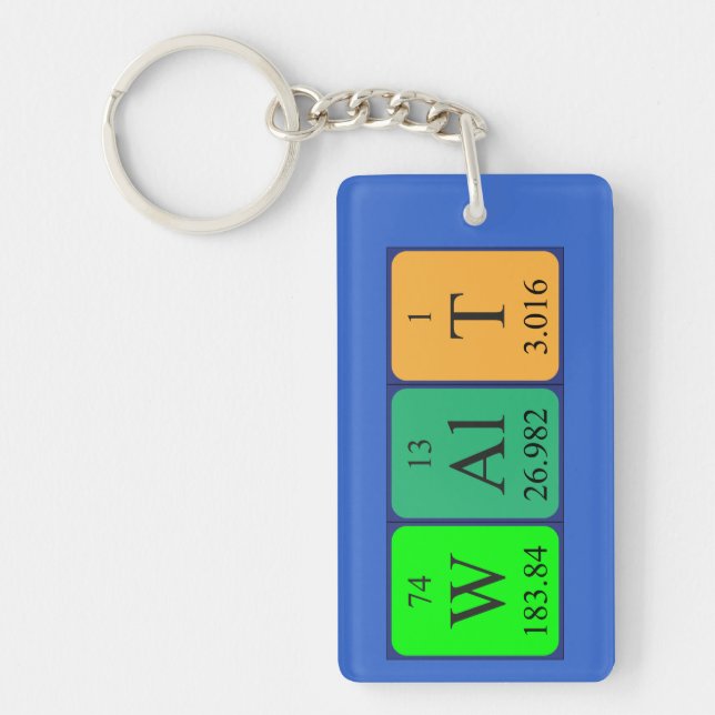 Walt periodic table name keyring (Front)