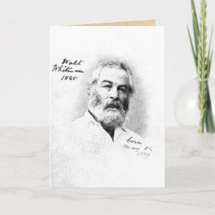 Walt Whitman Age 46 Card
