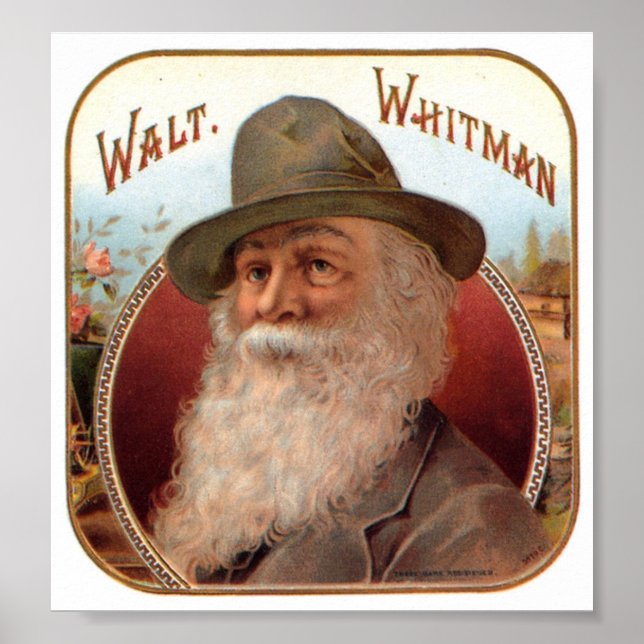 Walt Whitman Cigar Label Poster (Front)