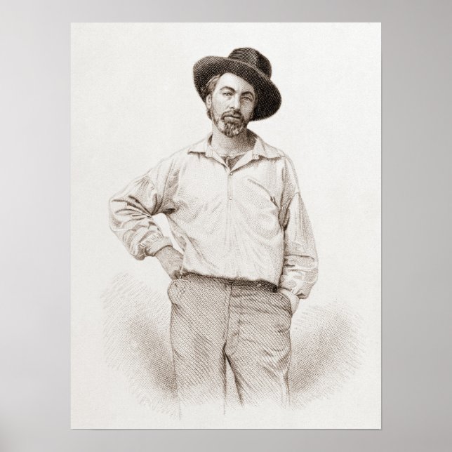 Walt Whitman Engraving Poster (Front)