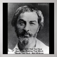 Walt Whitman "Insult The Soul" Wisdom Posters