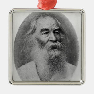 Walt Whitman, photographed in 1889 Metal Tree Decoration