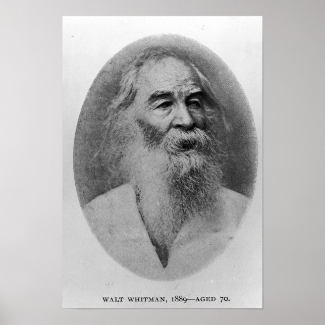 Walt Whitman, photographed in 1889 Poster (Front)