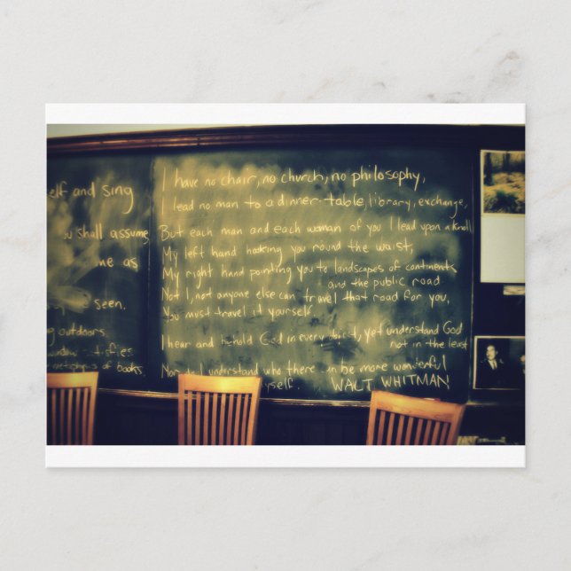 walt whitman Quote Postcard (Front)