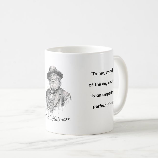 Walt Whitman Quotes For Life Coffee Mug (Front Right)