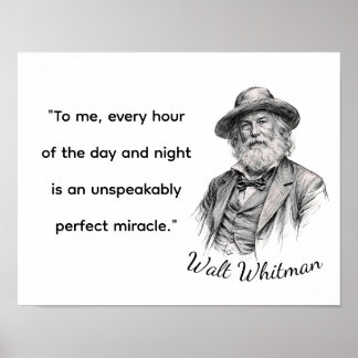 Walt Whitman Quotes For Life Poster