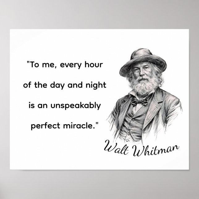 Walt Whitman Quotes For Life Poster (Front)