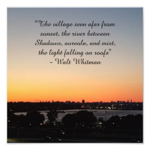 Walt Whitman Sunset Poetry Quote Photo Print