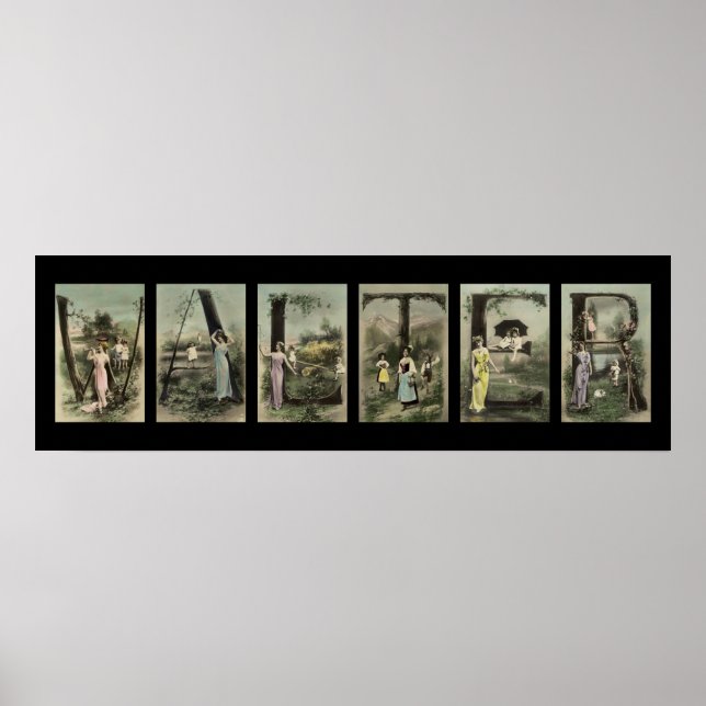 WALTER Alphabet Letter Name Art Poster (Front)