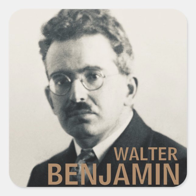 Walter Benjamin Square Sticker (Front)